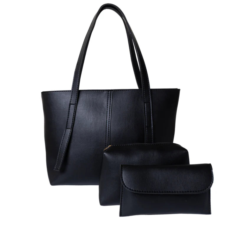 Premium Bag Set – Elegant Black (3 Pcs)