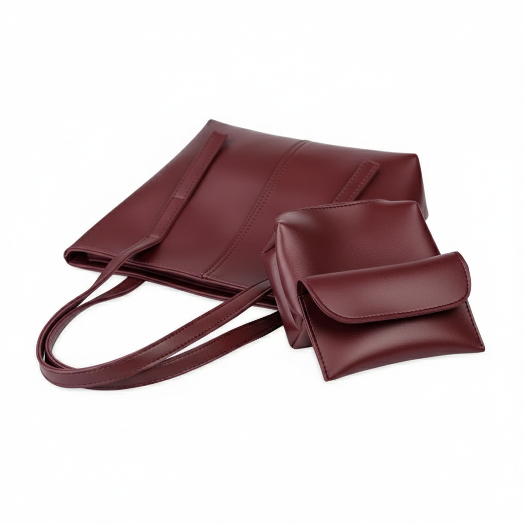 Premium Bag Set – Elegant Maroon (3 Pcs)