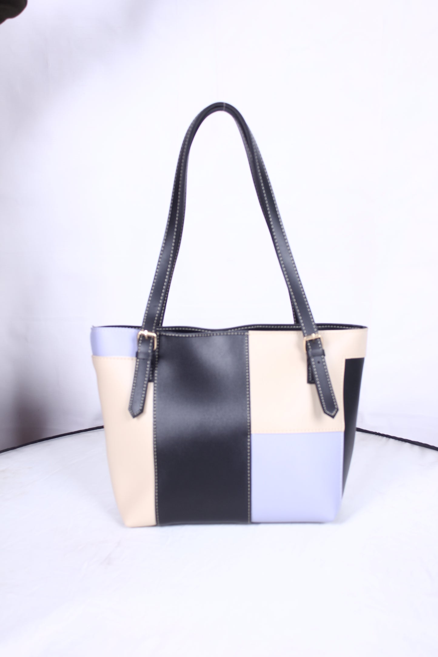 Color Block Tote Bag