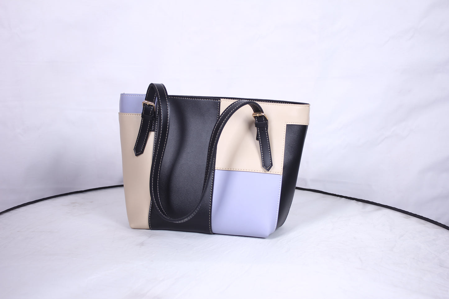 Color Block Tote Bag